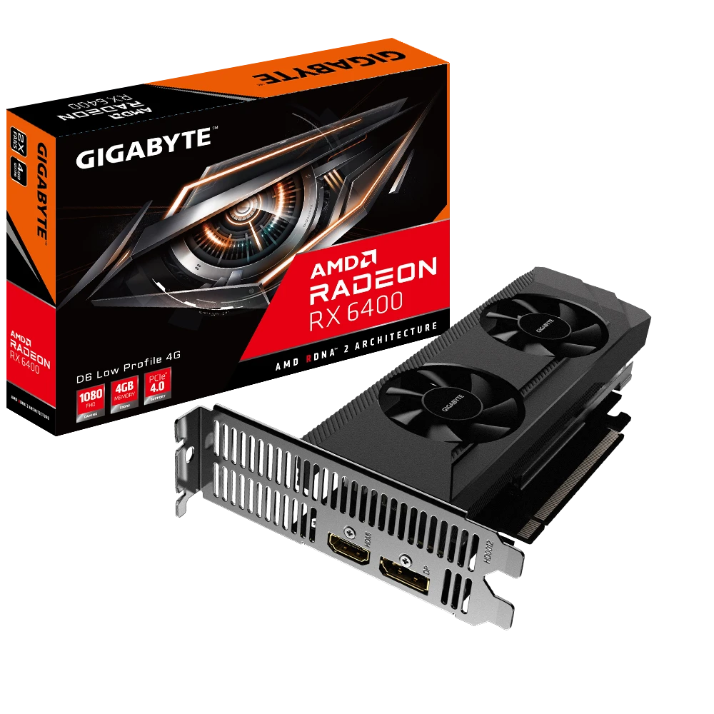 Gigabyte Radeon RX 6400 D6 LOW PROFILE 4G